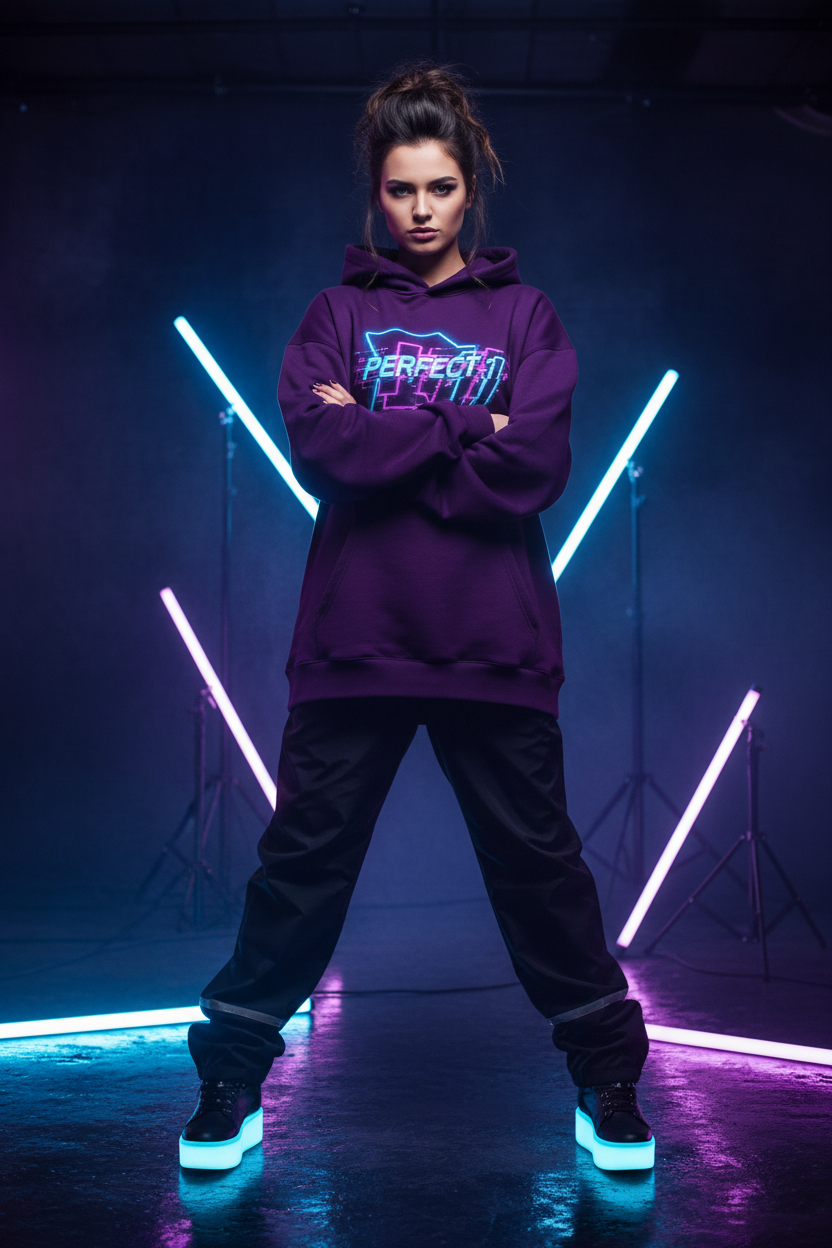 Female Model in Perfect 11 Hoodie